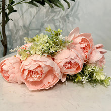 Flower Bunch in PINK Flower Bouquet Silk Floral Bunch with Fillers Greeneries for Home Decor, Office, Bedroom, Living Room Flowers for Vases