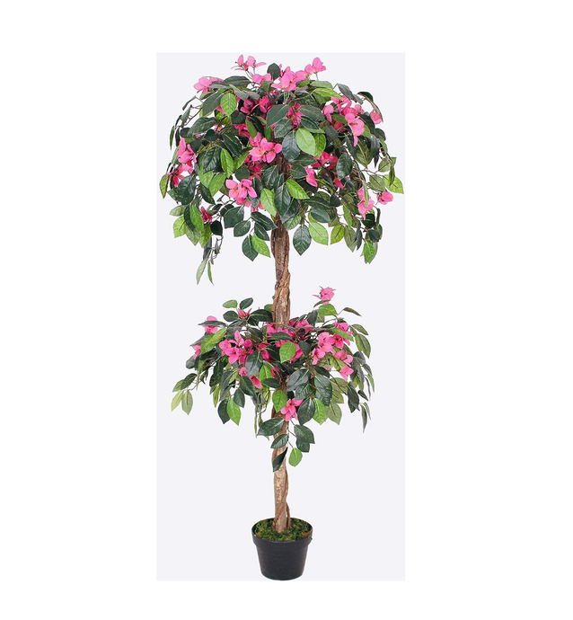 5.5' ft Tree Artificial Rhododendron Tree Artificial Leaves Indoors Outdoors Rhododendron Tree Plant Home Decor Backyard Terrace Plant 65