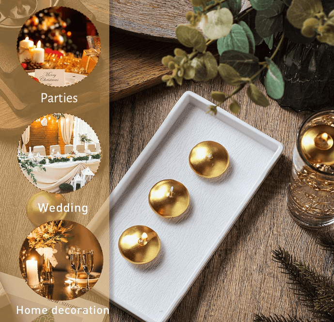 Floating Candles in Multi colors wax Set of 16  for Wedding, Birthday, Holiday & Home Decoration