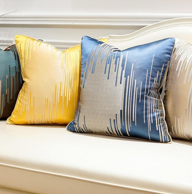 Pillow Case with Filler Cushion Cover Throw and Pillow Insert in BLUE Colour - Set of 2 with Zipper