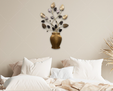 Wall Decor Vase Creative Design Gold Multi Colour 37
