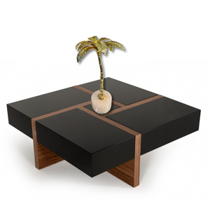 Palm Tree Marble Sculpture Centre Piece Home Decoration White Marble Stone with Golden Palm Tree High Quality Available in TWO SIZES