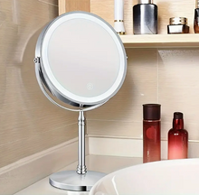LED Makeup Mirror With Lights, Desktop Makeup Mirror, Usb Filling Mirror, Double Mirror with LED Light Cosmetic Mirror, Bedroom, Washroom, Hotel Mirrors