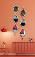 Mirror Water Drop Set of TWO Metal Geometrical Glass Handcrafted Decorative Modern Mirror in Silver