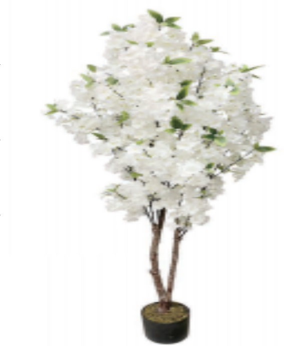 5' ft Cherry Blossom Tree Artificial Indoors Outdoors Blossom Plant Home Decor Trees Backyard Terrace Plant 60 INCH Large Tree