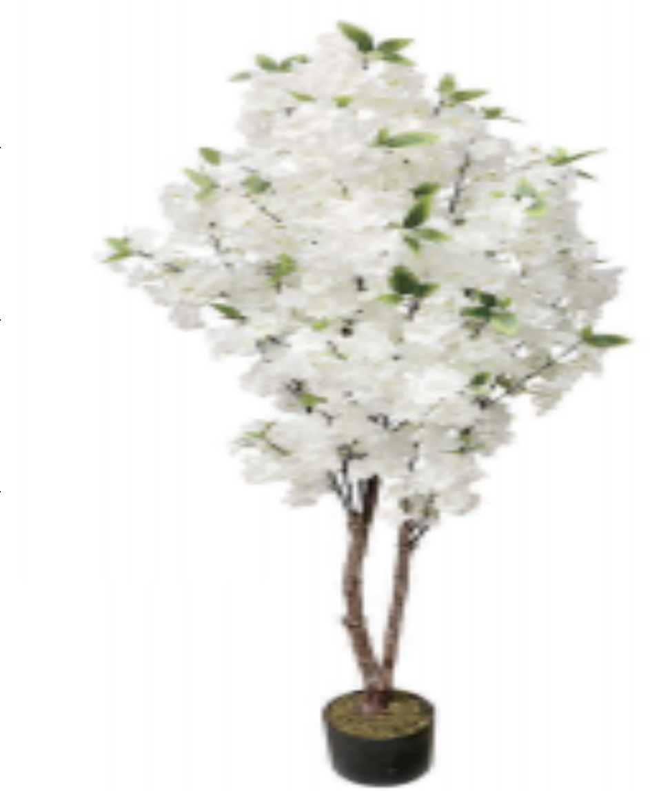 5' ft Cherry Blossom Tree Artificial Indoors Outdoors Blossom Plant Home Decor Trees Backyard Terrace Plant 60 INCH Large Tree
