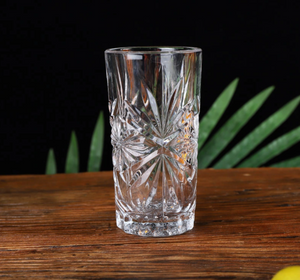 6-piece Set Glasses Drinking Cups Everyday Use Clear Heavy Glass Juice Cups Crystal Colour Glass Set of SIX