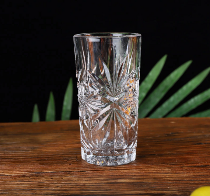 6-piece Set Glasses Drinking Cups Everyday Use Clear Heavy Glass Juice Cups Crystal Colour Glass Set of SIX