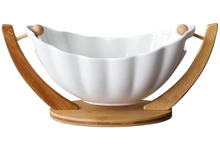 Fruit Basket Fruit Holder Ceramic Good-Capacity Fruit Bowl Fruit Plate Kitchen Dining Room Decoration Snack Serving Bowl
