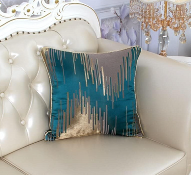 Pillow Case with Filler Cushion Cover Throw and Pillow Insert in GREEN Colour - Set of 2 with Zipper