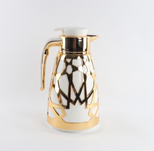 Thermos Creative Design Gold & White Thermal Coffee Carafe Double Walled Thermos for Hot Drinks Hot 12Hours/Cold 24 Hours Pink Glass from the Inside