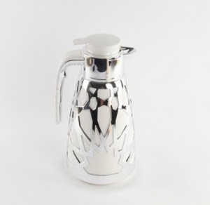 Thermos Creative Design Silver & White Thermal Coffee Carafe Double Walled Thermos for Hot Drinks Hot 12Hours/Cold 24 Hours Pink Glass from the Inside