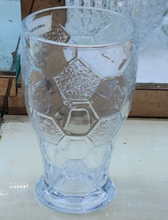 7-piece Set Glasses 6 Drinking Cups Soccer Football Shape with 1 Jug Everyday Use Clear Heavy Glass Juice Cups Set of SEVEN