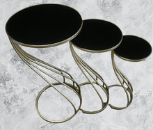 side table nesting tables gold