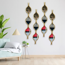 Mirror Water Drop Set of TWO Metal Geometrical Glass Handcrafted Decorative Modern Mirror in Gold
