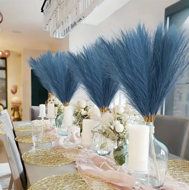 Pampas Grass Artificial 35” inch Long Fluffy Stem for Home Décor of One Stem Available in Many Colour