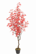 Artificial Maple Flower Tree 150 cm – Realistic Faux Indoor/ Outdoor Decorative Plant, Red Maple Tree, Faux Tree