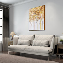 Large Framed Abstract Handmade Oil Painting on Stretched Canvas