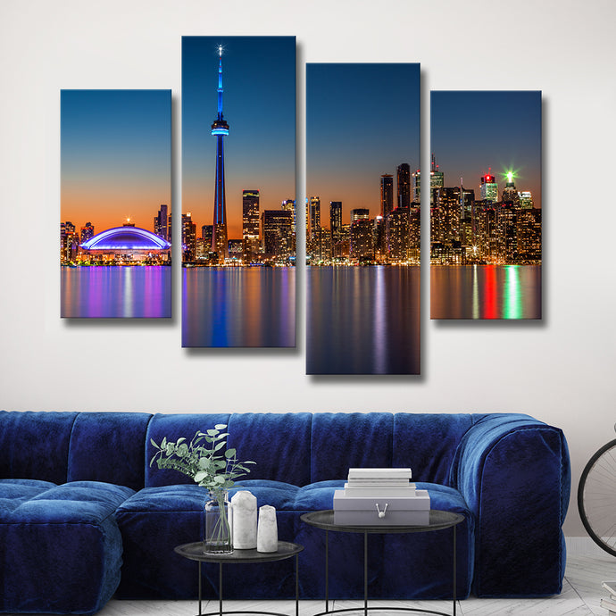 High Quality Art Print on Stretched Canvas of Toronto Skyline in Group