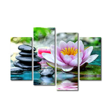 High Quality Art Print on Stretched Canvas  of a Floating Lotus Flower