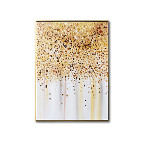 Large Framed Abstract Handmade Oil Painting on Stretched Canvas