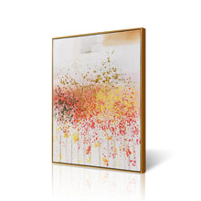 Large Framed Abstract Handmade Oil Painting on Stretched Canvas