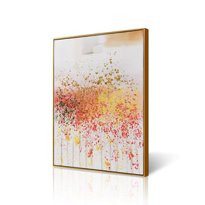 Large Framed Abstract Handmade Oil Painting on Stretched Canvas