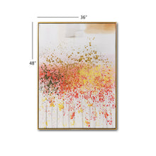 Large Framed Abstract Handmade Oil Painting on Stretched Canvas