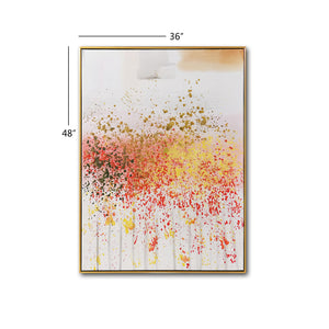 Large Framed Abstract Handmade Oil Painting on Stretched Canvas