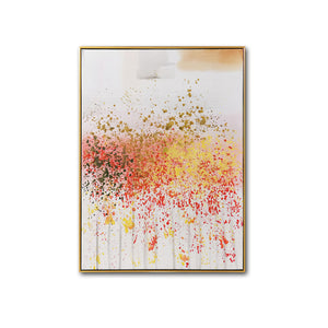 Large Framed Abstract Handmade Oil Painting on Stretched Canvas
