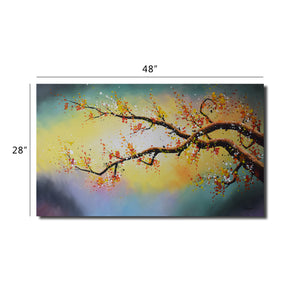 Handmade Oil Painting of Blossom Tree on Stetcched Canvas