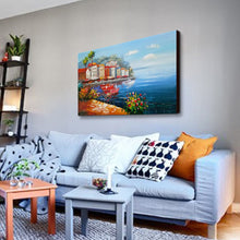 Huge Handmade Oil Painting of Venice City on Stretched Canvas