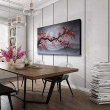 Huge Handmade Oil Painting of Birds on Blossom Tree on Stretched Canvas