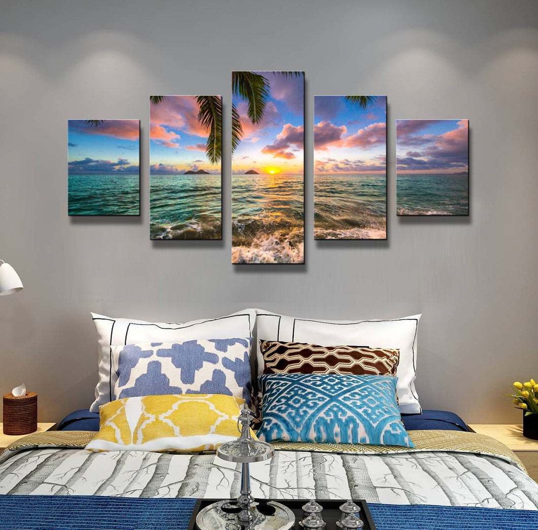High Quality Art Print on Stretched Canvas of Sea View in Group