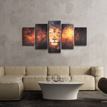 High Quality Art Print on Stretched Canvas of  a Lion in Group
