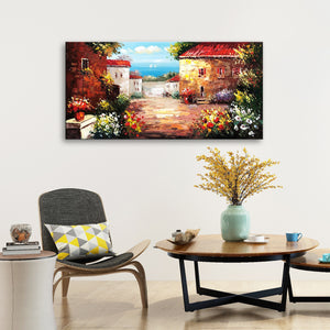Handmade Oil Painting of Venice City on Stretched Canvas