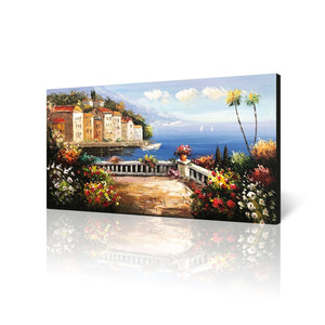 Handmade Oil Painting of Venice City on Stretched Canvas