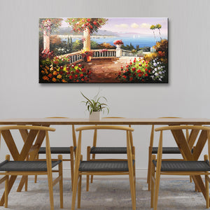 Handmade Oil Painting of Venice City on Stretched Canvas