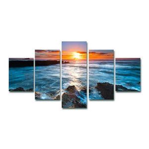 High Quality Art Print  of Sea View on Stretched Canvas in Group