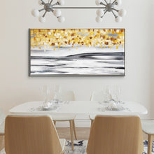 Huge Framed Abstract Handmade Oil Painting on Stretched Canvas