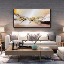Huge Framed Abstract Handmade Oil Painting on Stretched Canvas