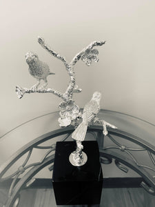 Marble Sculpture Center Piece in Gold|Silver