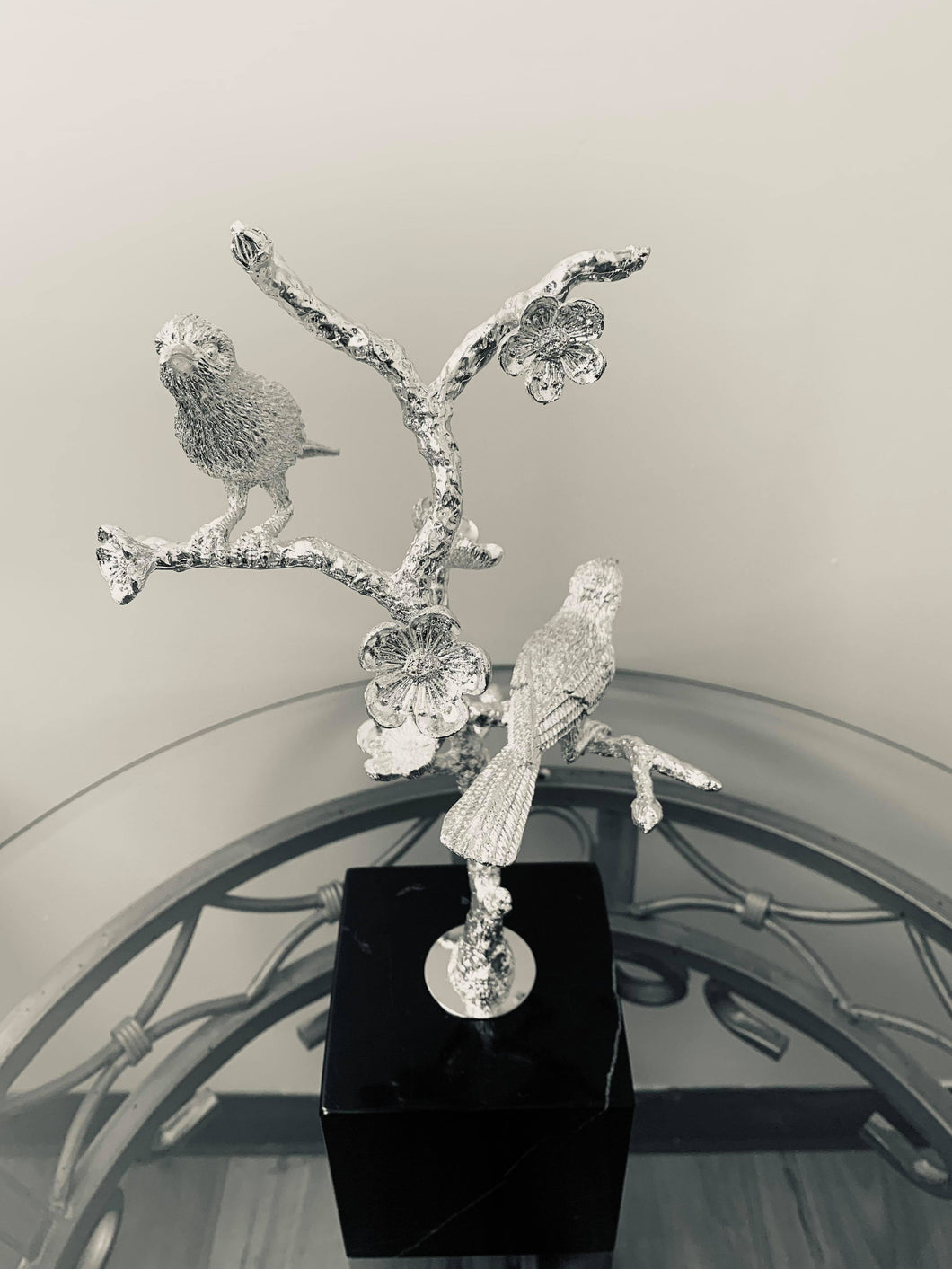 Marble Sculpture Center Piece in Gold|Silver