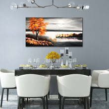 Handmade Oil Painting of Moon Landscape View on Canvas