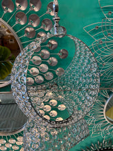 Centre Piece Metal Sculpture Crystal in Gold/Silver Decorative Fruit Basket Tray