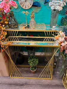 console table gold