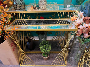 console table gold