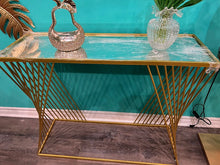 console table gold
