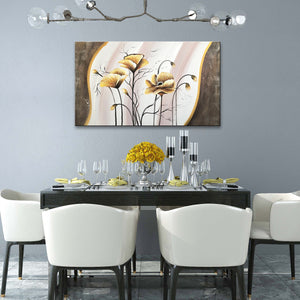 Handmade Oil Painting in Flower on Stretched Canvas