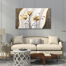 Handmade Oil Painting in Flower on Stretched Canvas